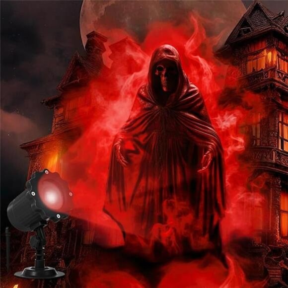 Halloween Projector Lights Outdoor Indoor Dynamic Ghost Skull Lights Decoration